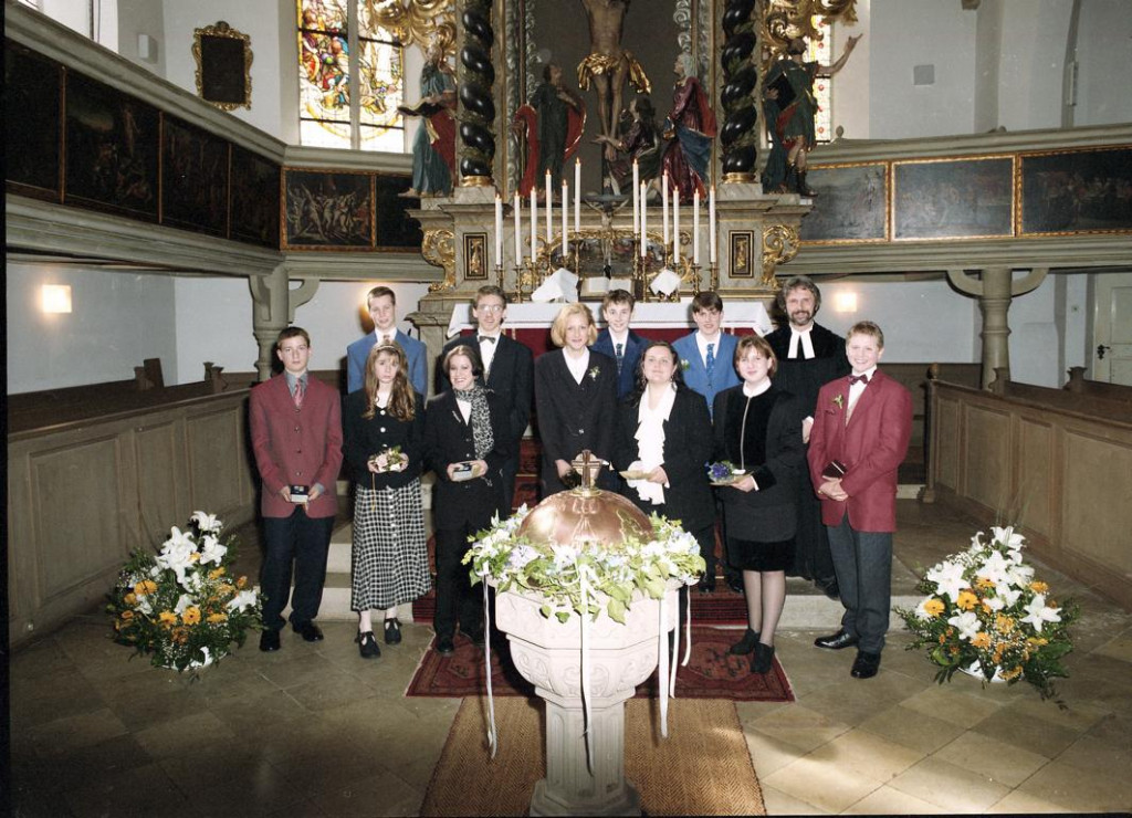 Konfirmation 1997 Pfarrer Johnke