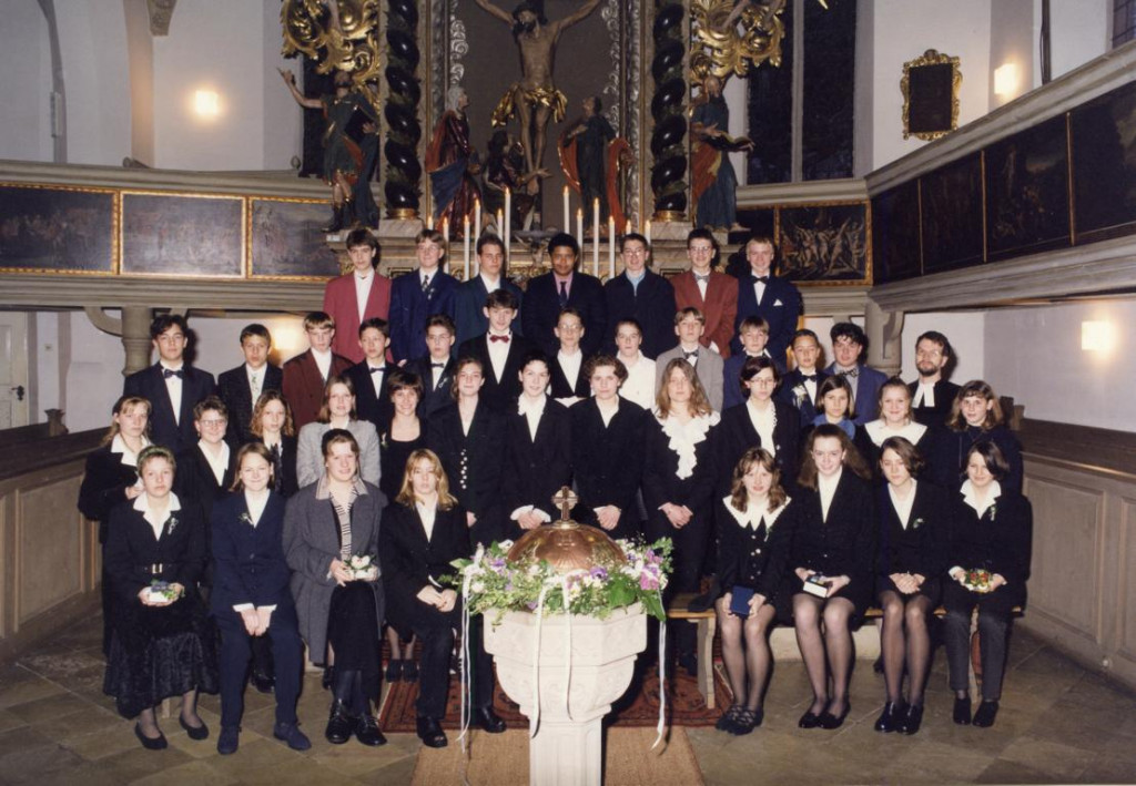 Konfirmation 1997 Pfarrer Schwethelm
