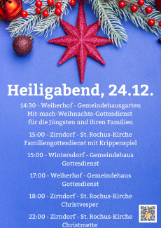 Heiligabendgottesdienste 2025