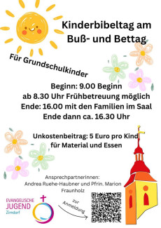 Kinderbibeltag am Buß- und Bettag