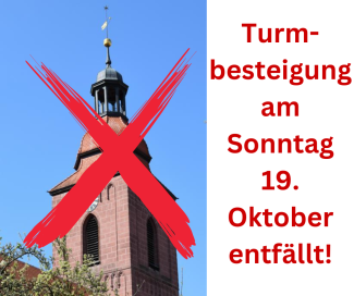 Turmbesteigung entfällt