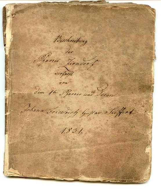 Pfarrbeschreibung 1831 - Titelseite