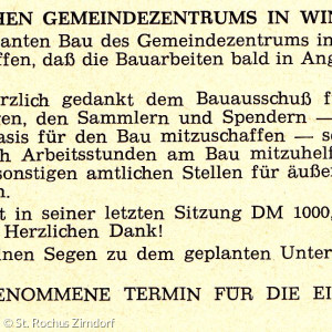 Artikel aus dem Gemeindebrief 1975